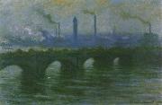 Claude Monet Waterloo Bridge,Overcast Weather painting